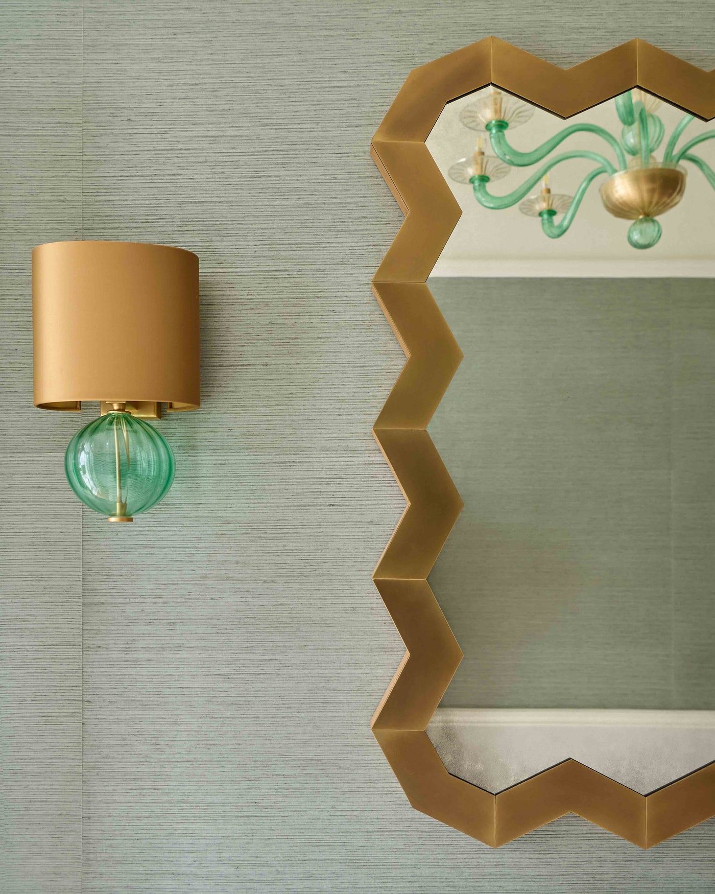 The Brass Chevron Mirror