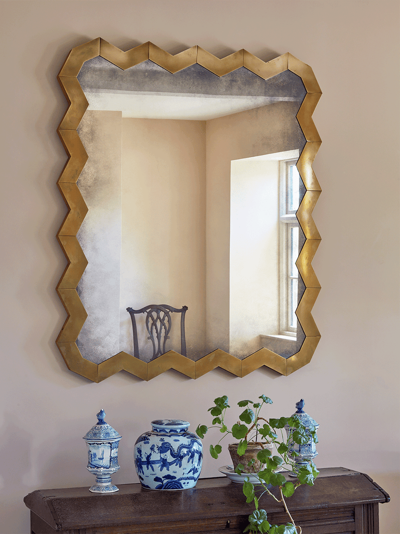 The Brass Chevron Mirror
