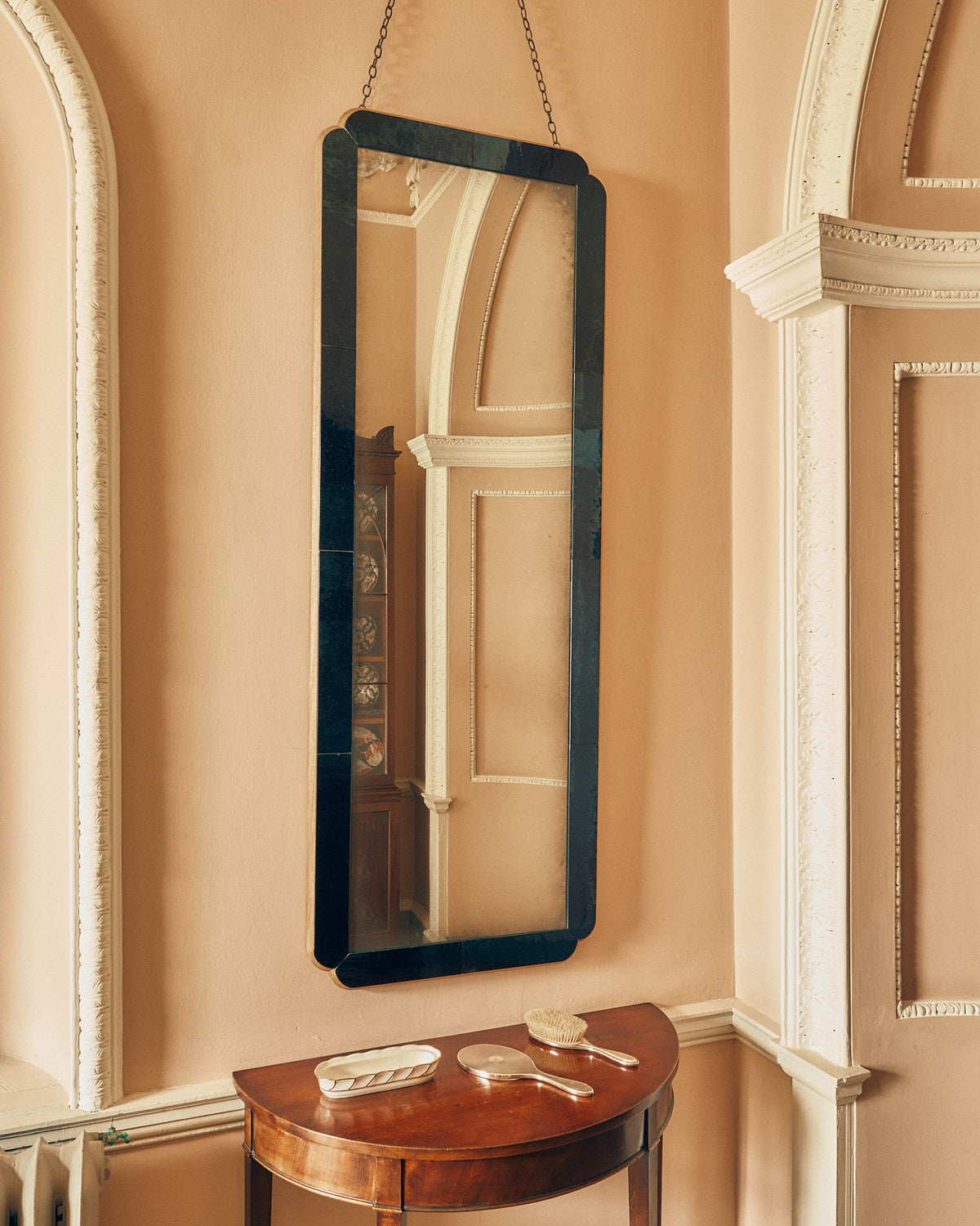Grace Dressing Room Mirror: Hand-Blown Cathedral Glass