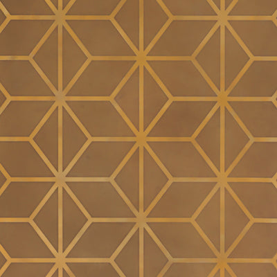 Sandblasted design on polished brass